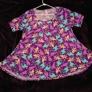 Lularoe Disney Aladdin Purple Abu Raja Genie